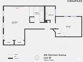 416 Clermont Avenue 3F, Brooklyn NY 11238