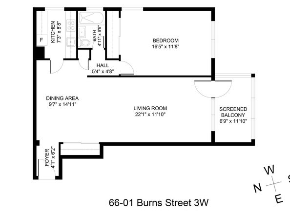 66-01 Burns Street 3W, Queens NY 11374
