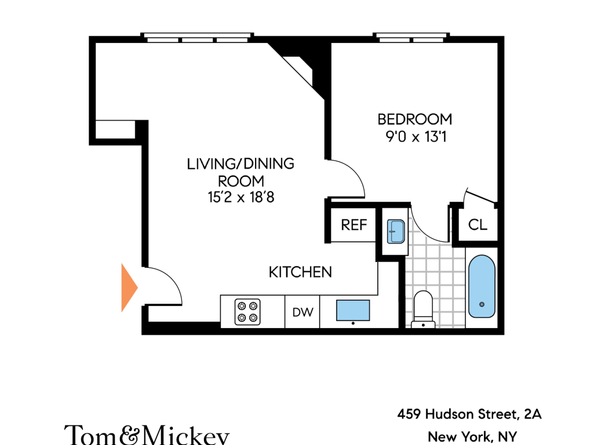 459 Hudson Street 2A, New York NY 10014