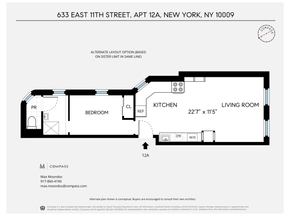 633 East 11th Street 12A, New York NY 10009