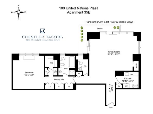 100 United Nations Plaza 35E, New York NY 10017