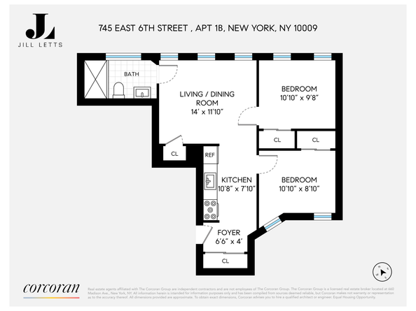 745 East 6th Street 1B, New York NY 10009