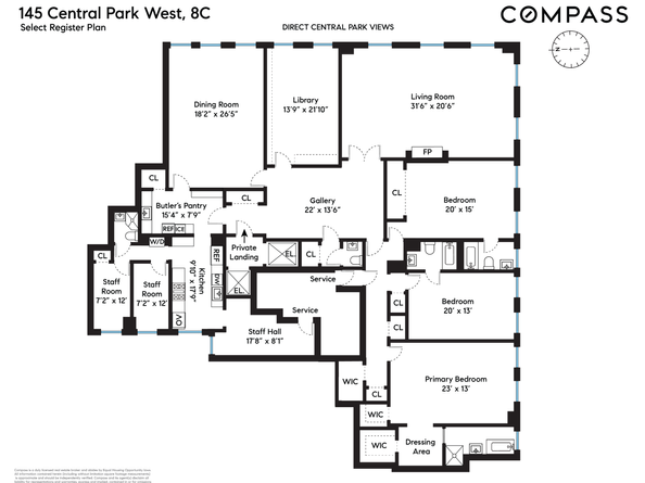145-146 Central Park W 8C, New York NY 10023