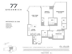 77 Greenwich Street 38B, New York NY 10006