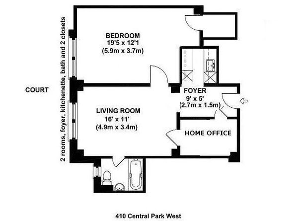 410 Central Park W 2F, New York NY 10025