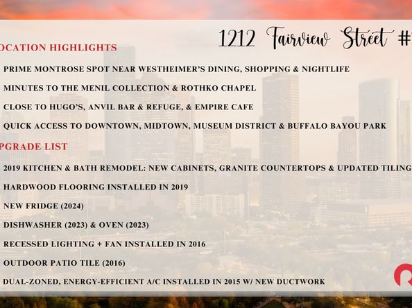 1212 Fairview Avenue I, Houston TX 77006