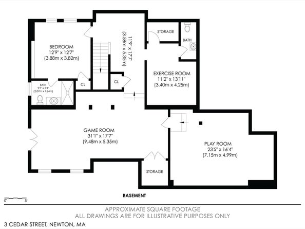 3 Cedar St, Newton MA 02459