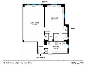 16 Park Avenue 12C, New York NY 10016