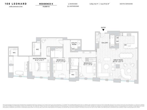 108 Leonard Street 12K, New York NY 10013