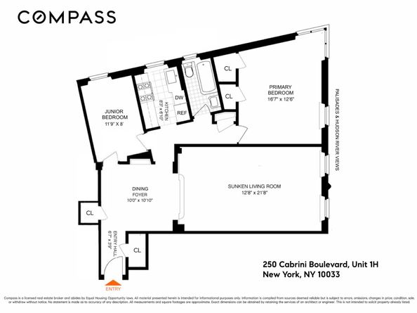 250 Cabrini Boulevard 1H, New York NY 10033