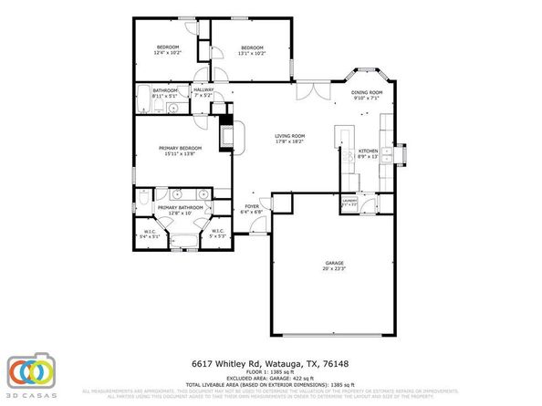 6617  Whitley Road , Watauga Texas 76148