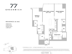 77 Greenwich Street 26C, New York NY 10006