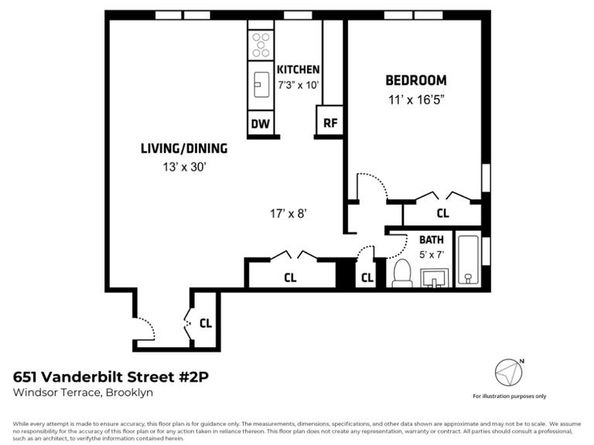 651 Vanderbilt Street 2P, Brooklyn NY 11218