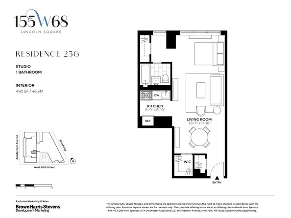 155 West 68th Street 23G, New York NY 10023