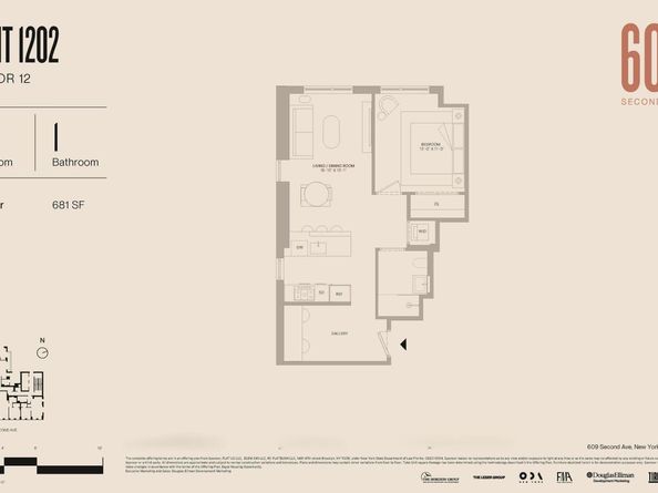 609 2nd Avenue 1202, New York NY 10016