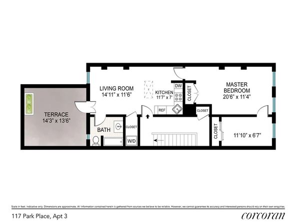 117 Park Place 3, Brooklyn NY 11217