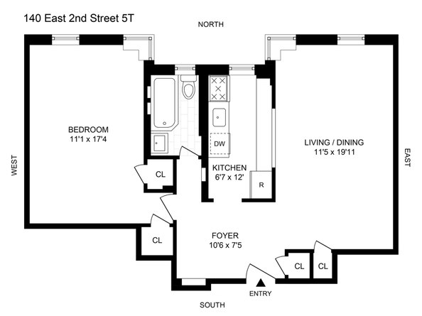 140 East 2nd Street 5T, Brooklyn NY 11218