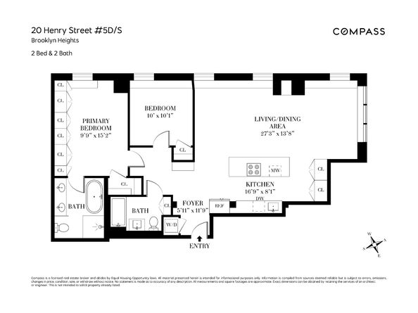 20 Henry Street 5D/S, Brooklyn NY 11201