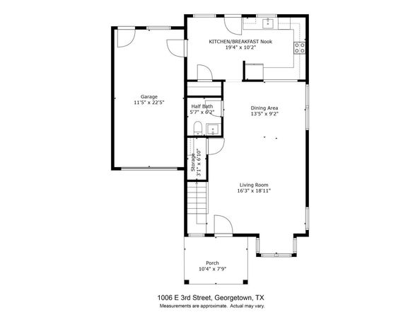 1006 E 3rd ST, Georgetown TX 78626