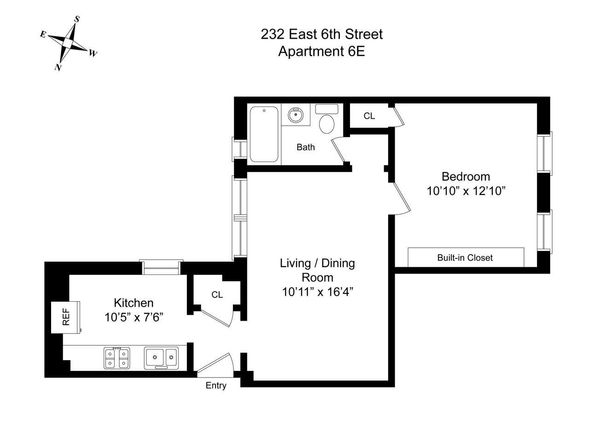 232 East 6th Street 6E, New York NY 10003