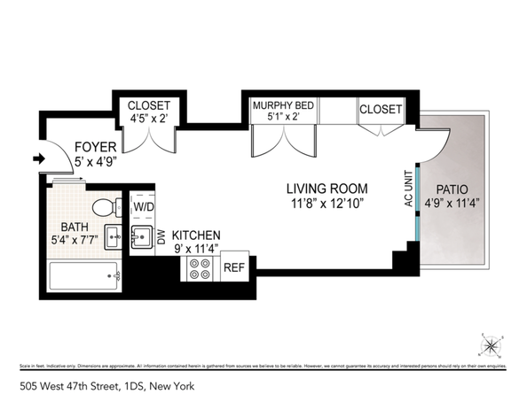 505 West 47th Street 1DS, New York NY 10036