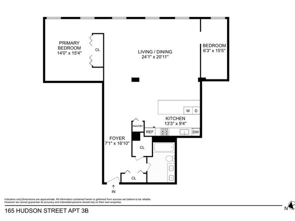 165 Hudson Street 3B, New York NY 10013