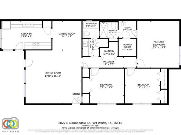 8827 N Normandale Street , Fort Worth Texas 76116