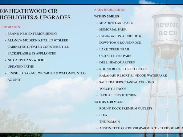 2006 Heathwood CIR, Round Rock TX 78664
