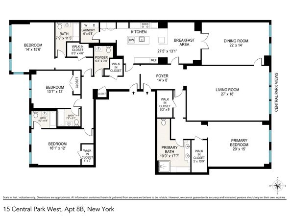 15 Central Park W 8B, New York NY 10023