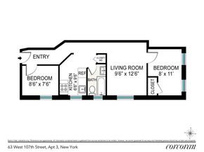 63 West 107th Street 3, New York NY 10025