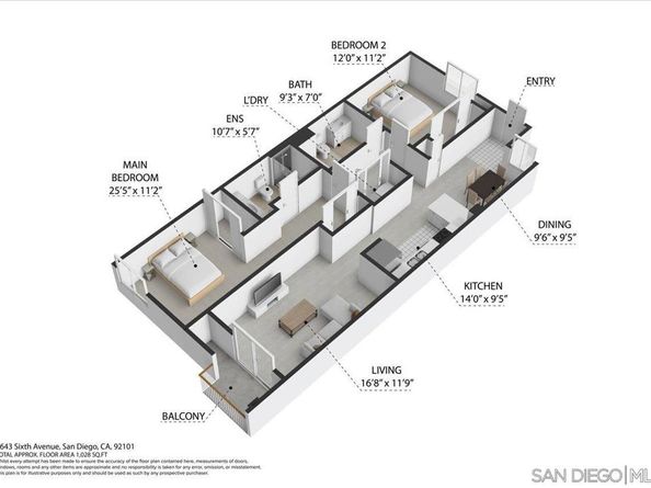 1643 6Th Ave 208, San Diego CA 92101
