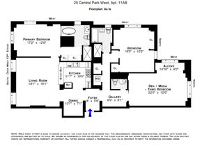 25 Central Park W 11AB, New York NY 10023