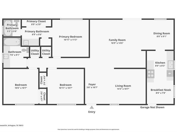 2604  Hollywood Drive , Arlington Texas 76013