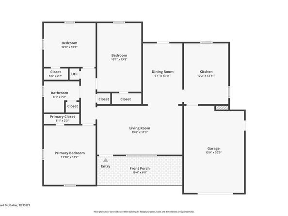 2155  Gaylord Drive , Dallas Texas 75227
