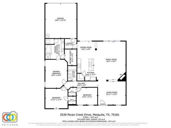 2039  Pecan Creek Drive , Mesquite Texas 75181