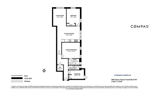 1809 Adam Clayton Powell Jr Boulevard 4F, New York NY 10026