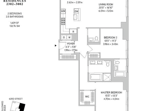 60 Riverside Boulevard 2402, New York NY 10069