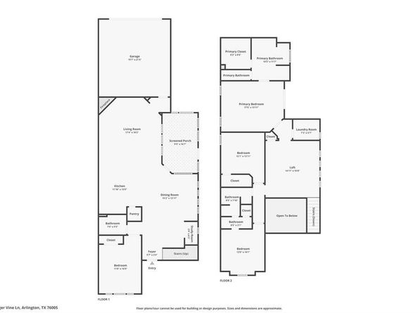 1100  Badger Vine Lane , Arlington Texas 76005