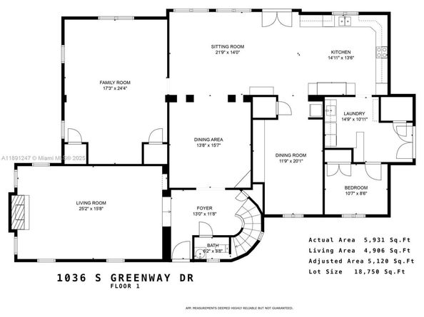1036 S Greenway Dr, Coral Gables FL 33134