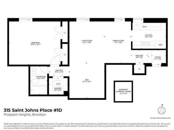 315 St Johns Place 1D, Brooklyn NY 11238