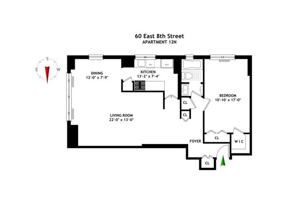 60 East 8th Street 12N, New York NY 10003