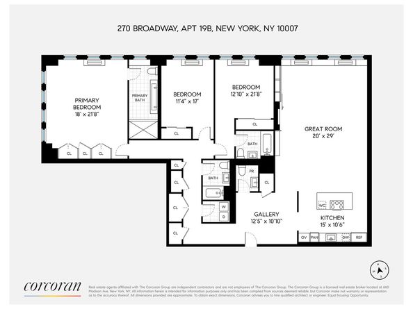 270 Broadway 19B, New York NY 10007