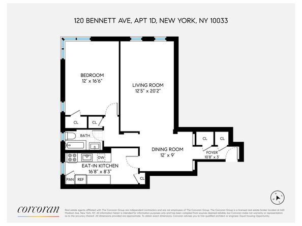 120 Bennett Avenue 1D, New York NY 10033