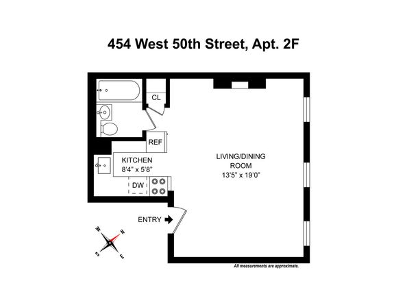 454 West 50th Street 2F, New York NY 10019
