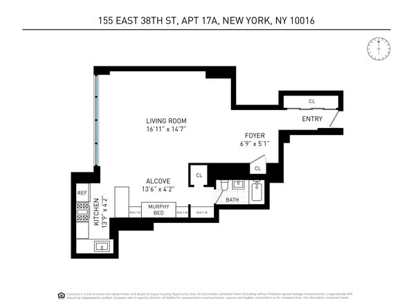 155 East 38th Street 17A, New York NY 10016