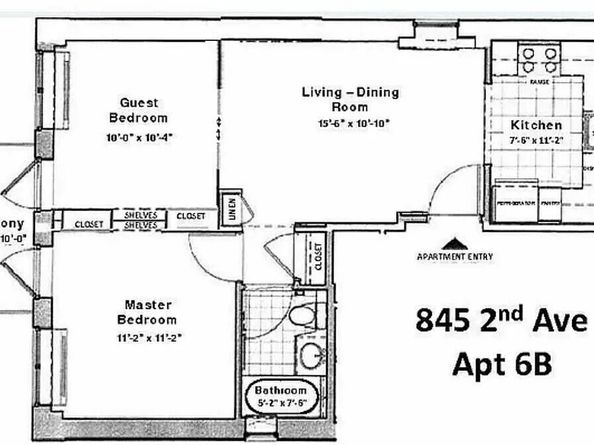845 2nd Avenue 6B, New York NY 10017
