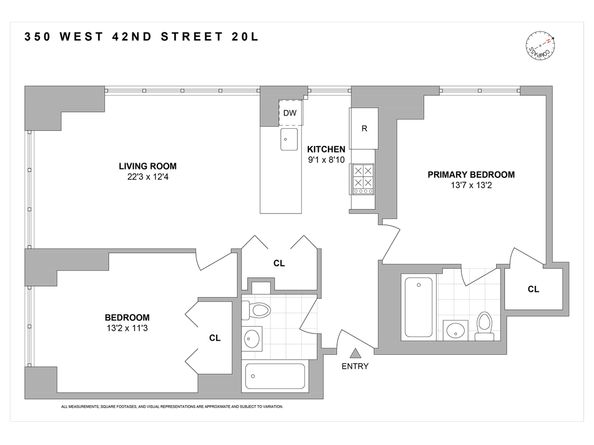 350 West 42nd Street 20L, New York NY 10036