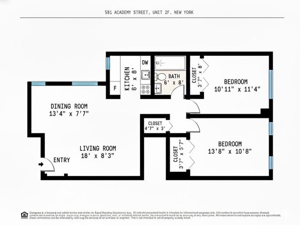 581 Academy Street 2F, New York NY 10034