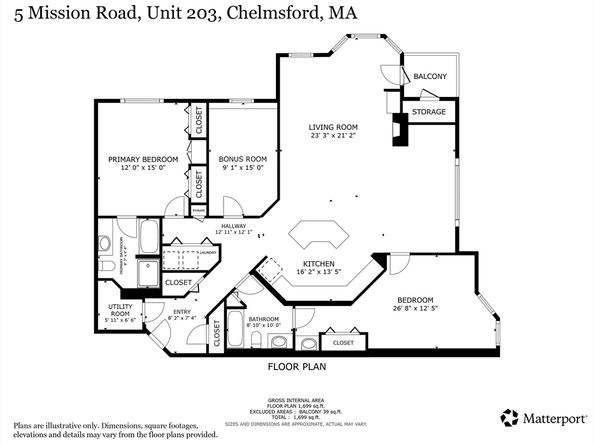 5 Mission Rd 203, Chelmsford MA 01863