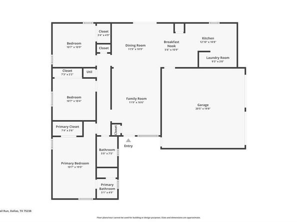11114  Quail Run Street , Dallas Texas 75238